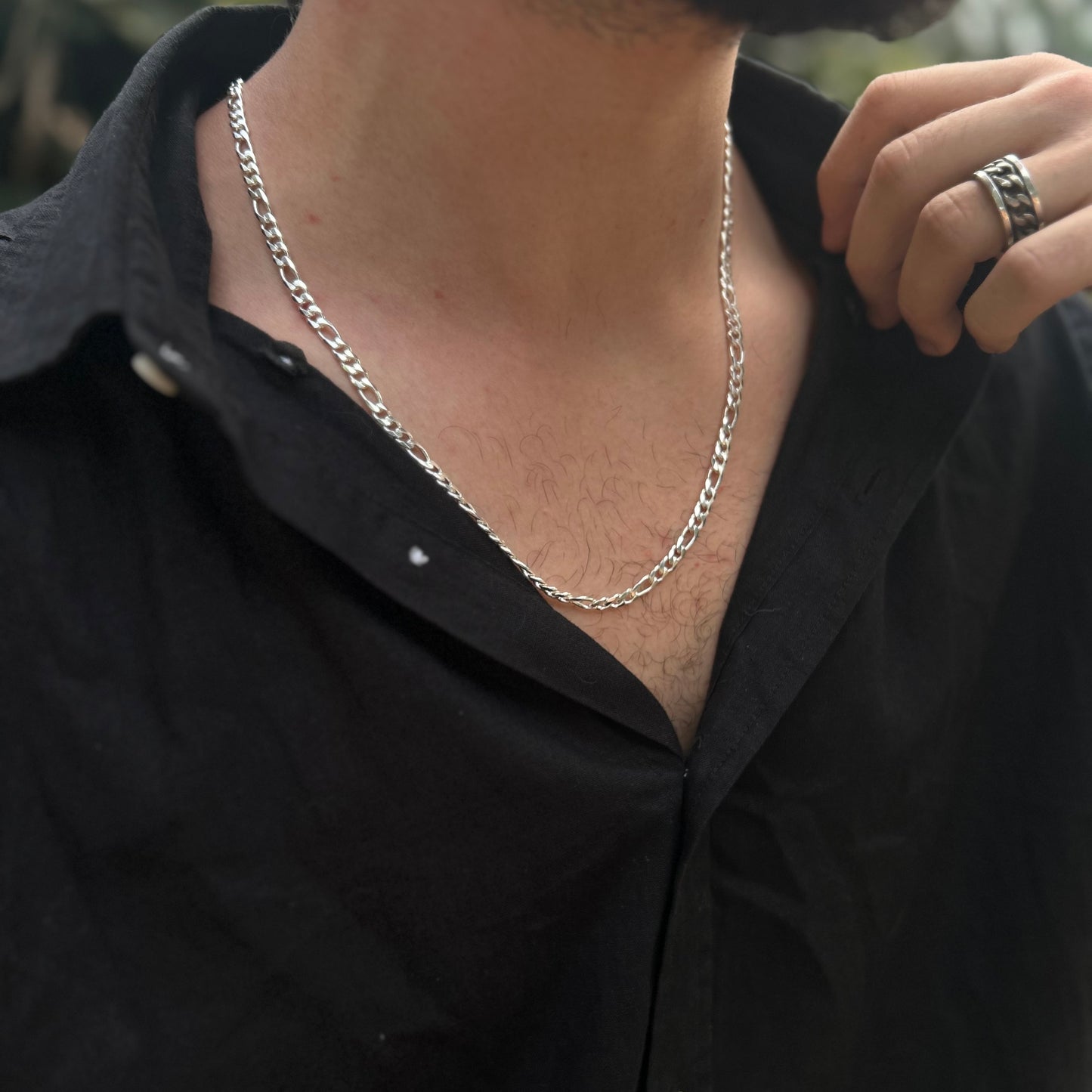 CADENA FIGARO PLATA  - 5mm