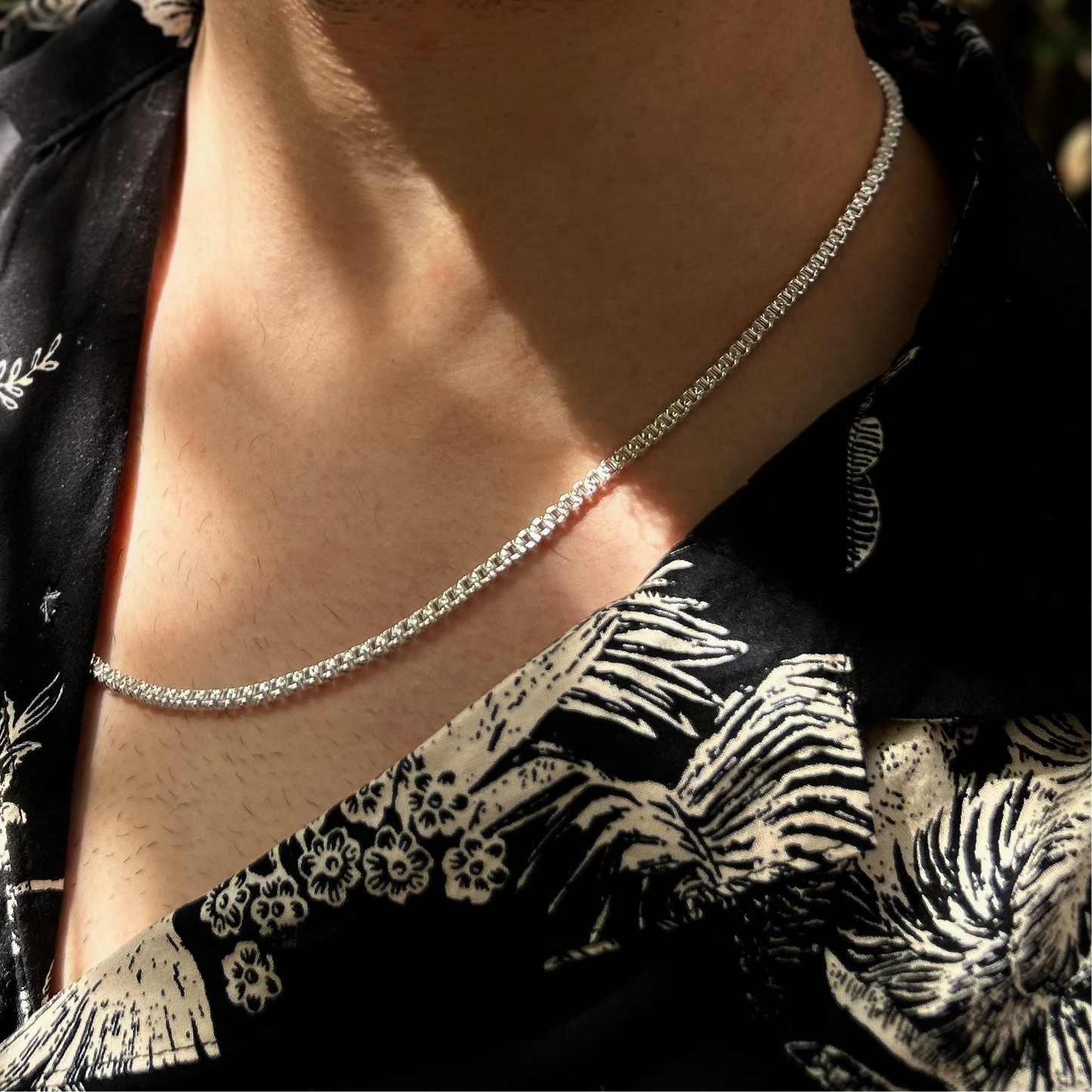 Cadena Glow Plata - 3MM