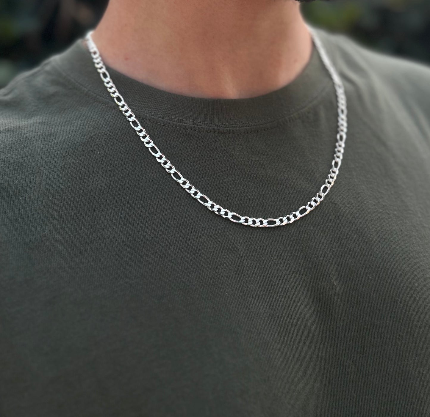 CADENA FIGARO PLATA  - 5mm