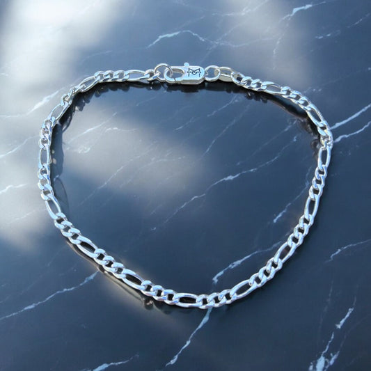 Pulsera Figaro Jr Plata - 3MM