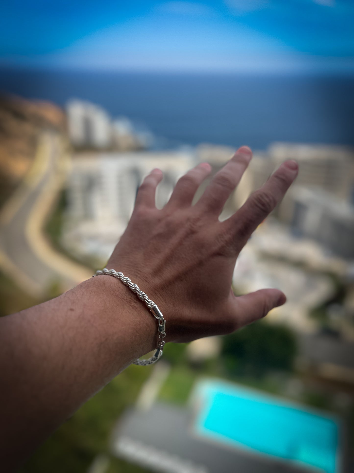 PULSERA VORTEX PLATA - 4MM