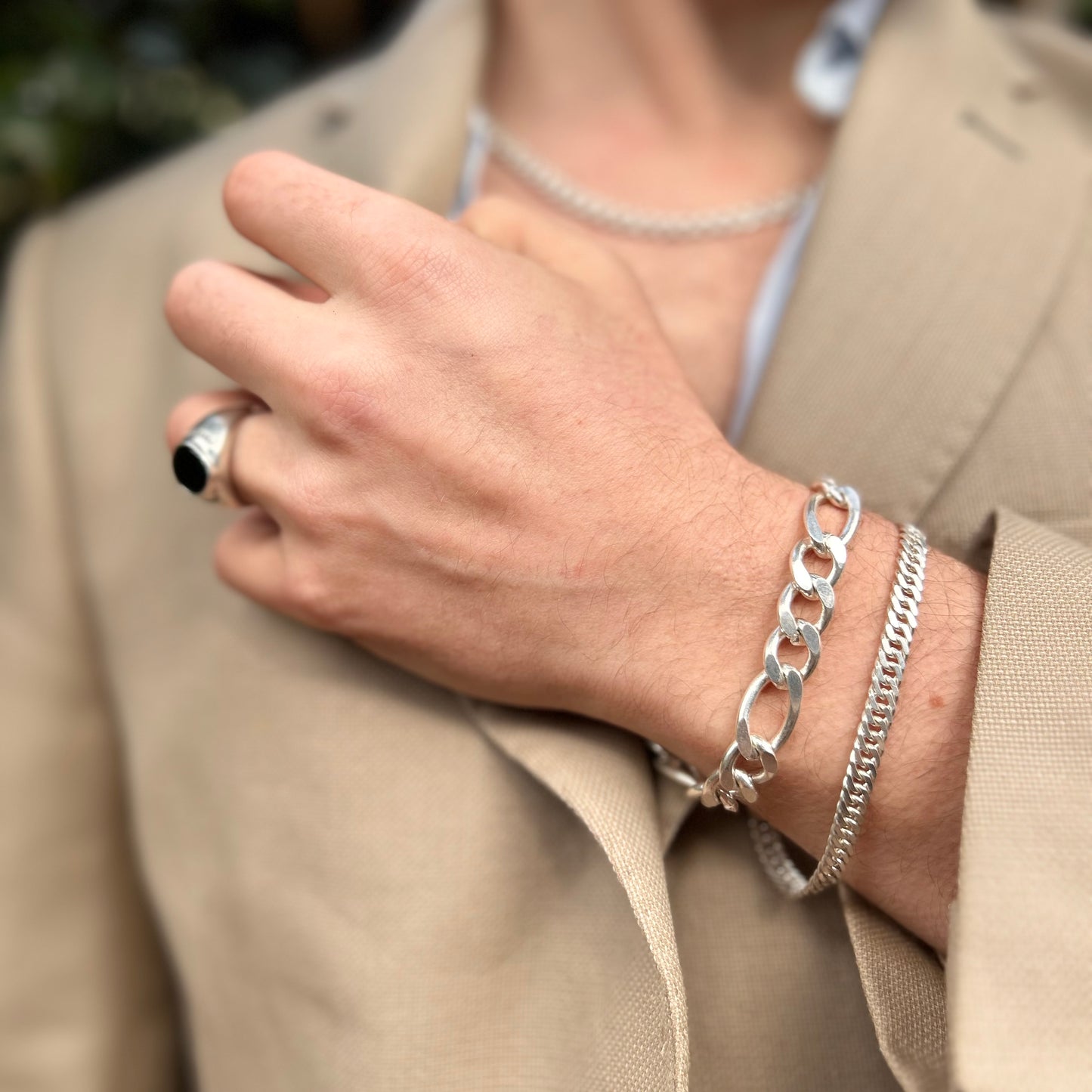 Pulsera Figaro Plata