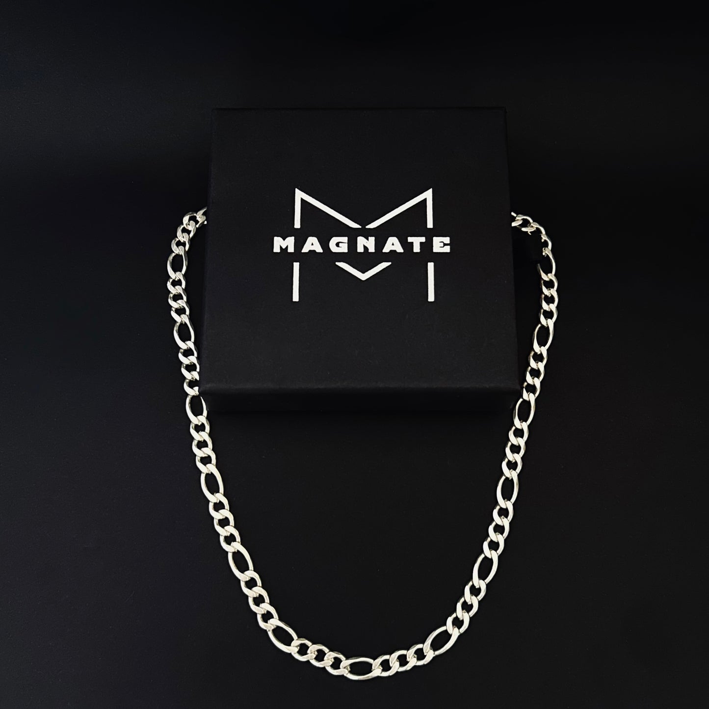Cadena Figaro Plata - 8MM
