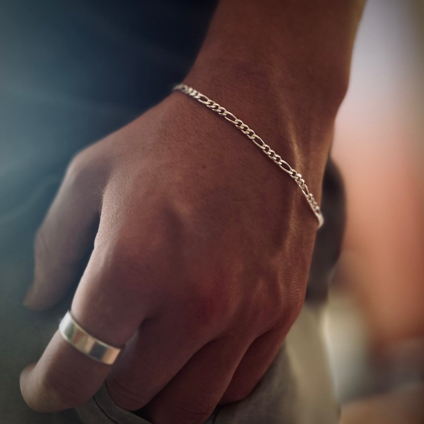 Pulsera Figaro Jr Plata - 3MM