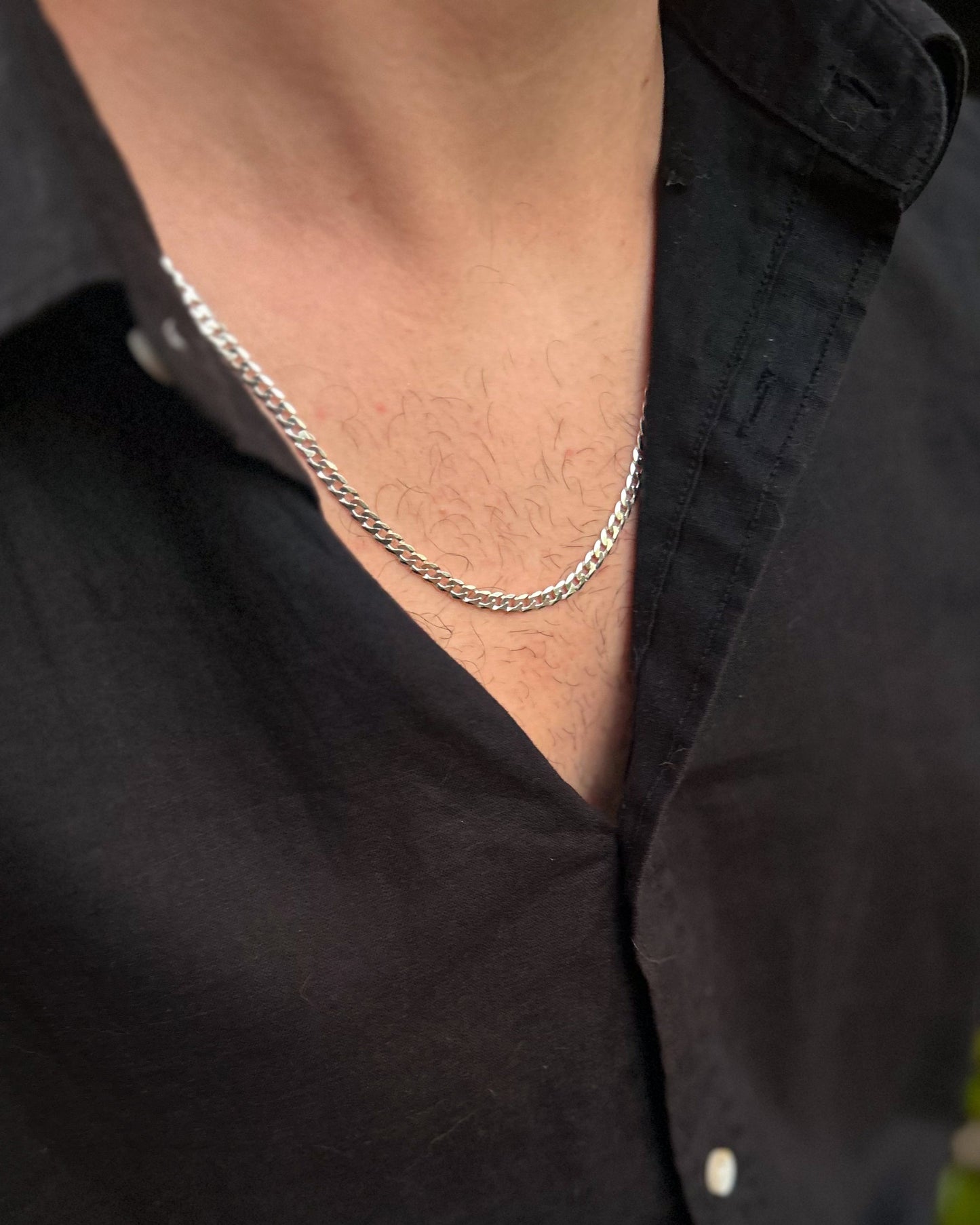¡NUEVA! CADENA DILBAR 4MM + PULSERA DE PLATA DE REGALO