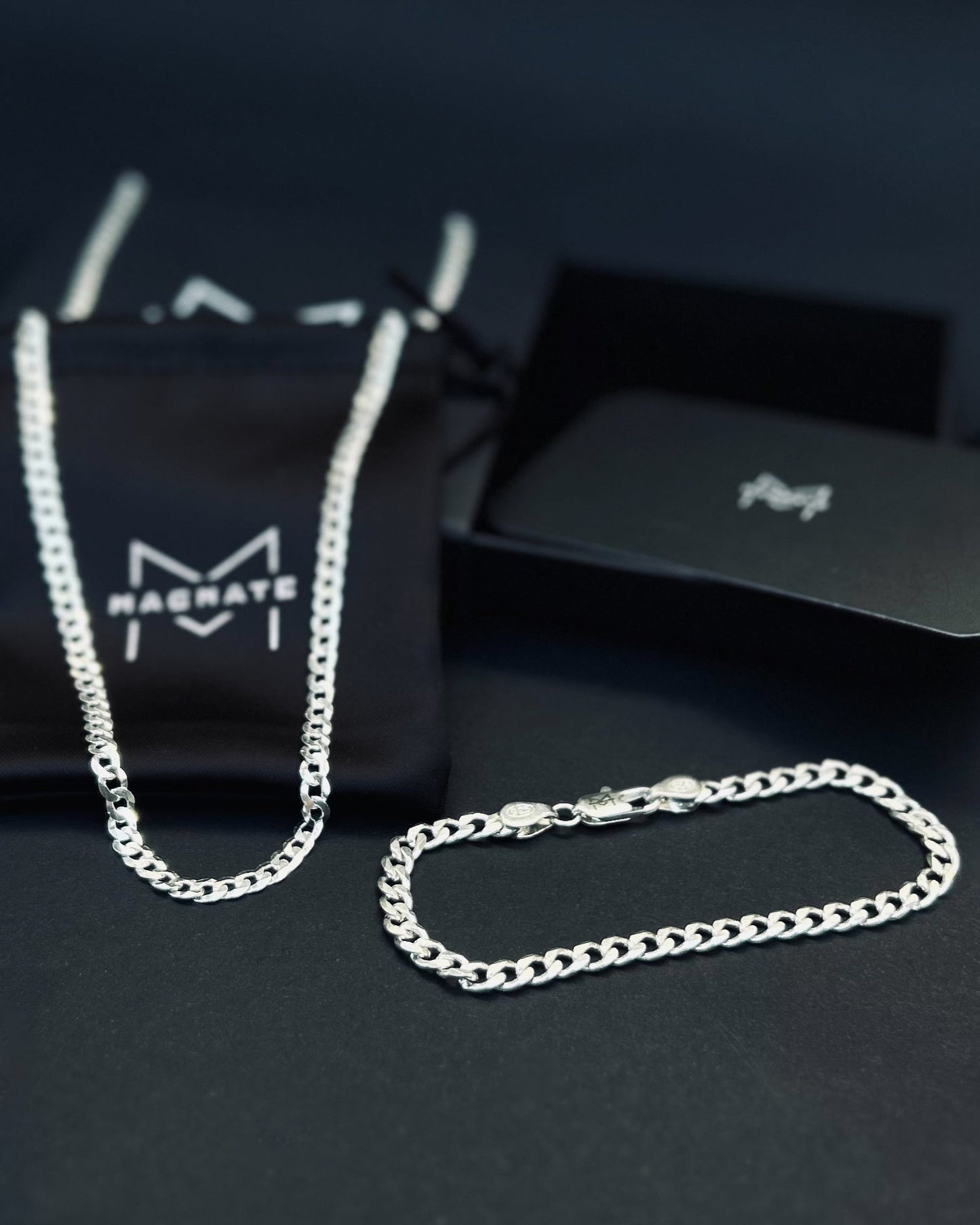 ¡NUEVA! CADENA DILBAR 4MM + PULSERA DE PLATA DE REGALO
