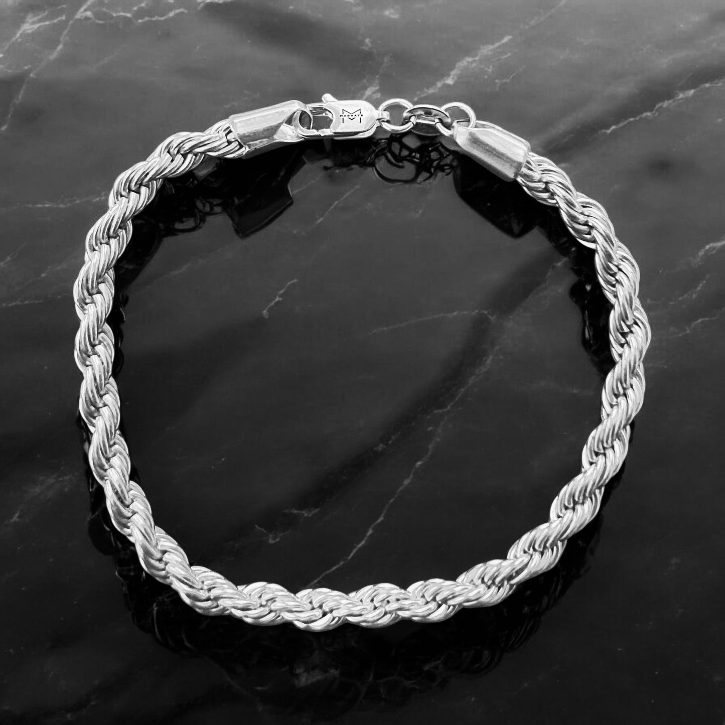 PULSERA VORTEX PLATA - 4MM