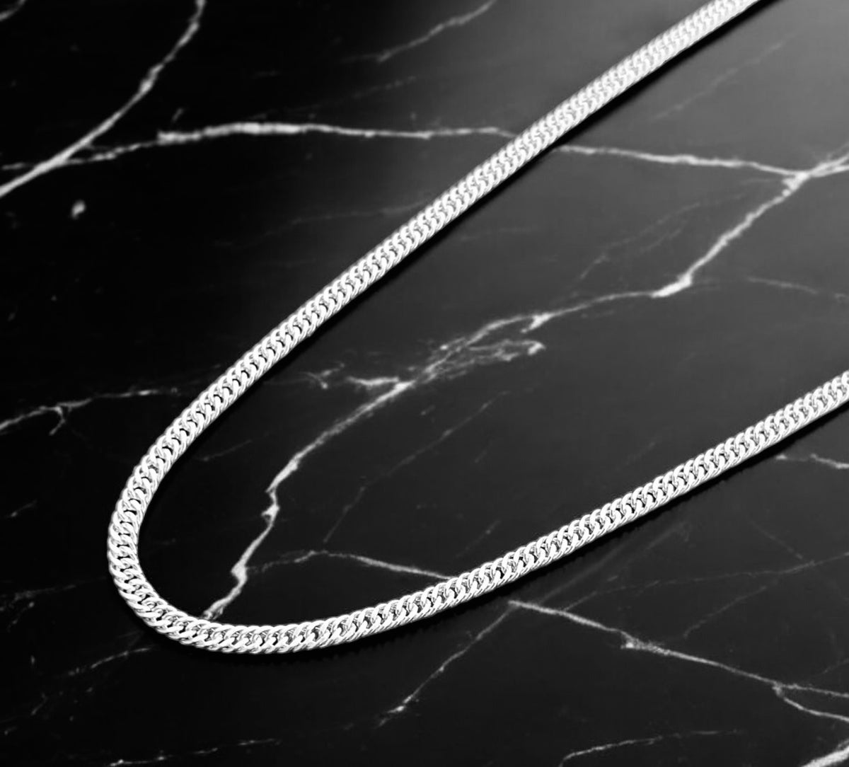 CADENA SPLENDOR PLATA - 4mm - 60 cm / Con Grabado