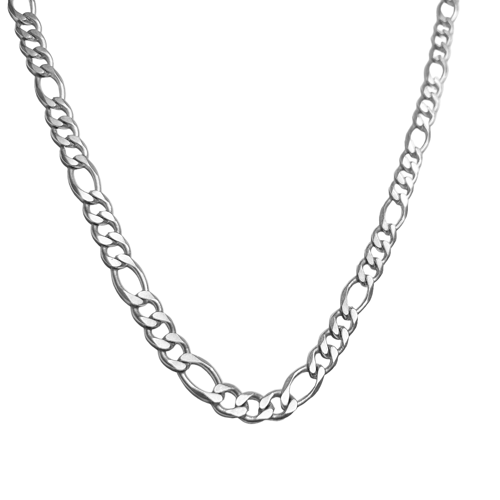Cadena Figaro Plata - 8MM