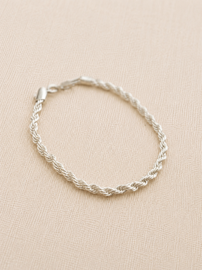 PULSERA VORTEX PLATA - 4MM