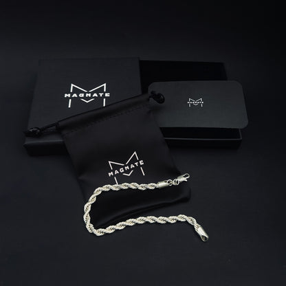 PULSERA VORTEX PLATA - 4MM