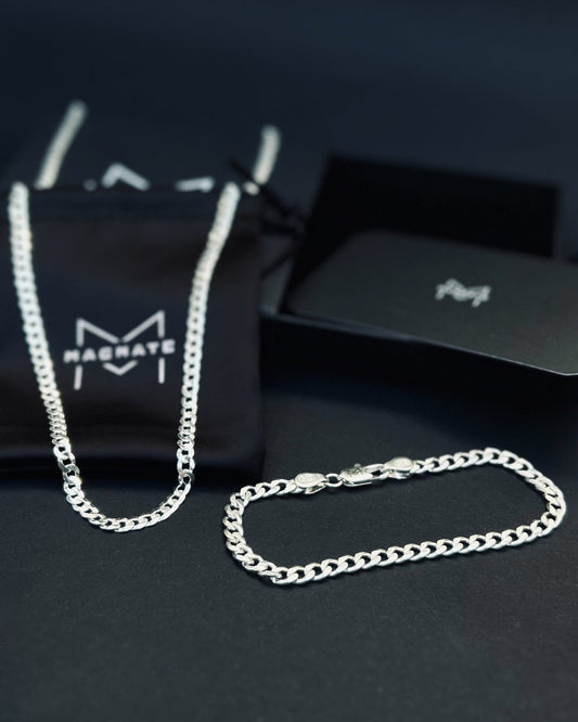 ¡NUEVA! CADENA DILBAR 4MM  + PULSERA DE PLATA DE REGALO