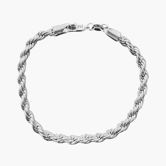 PULSERA VORTEX PLATA - 4MM