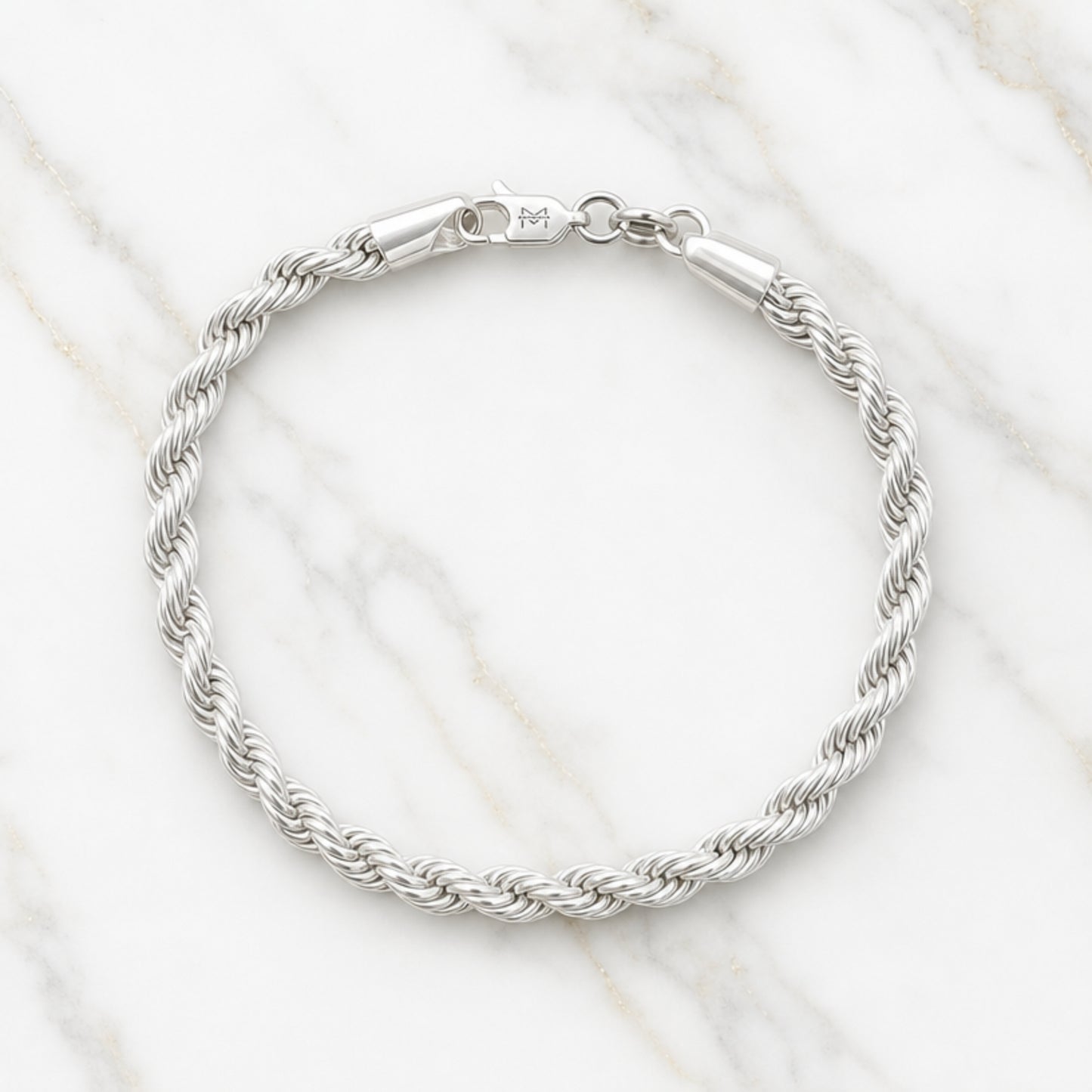 PULSERA VORTEX PLATA - 4MM