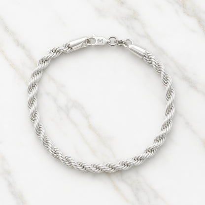 PULSERA VORTEX PLATA - 4MM
