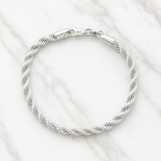 PULSERA VORTEX PLATA - 4MM