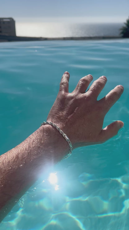 PULSERA VORTEX PLATA - 4MM